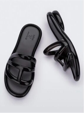 New Melissa x Telfar Jelly Slide Black size 8